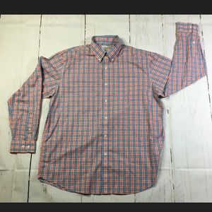 LL Bean Men's Large plaid Button Down Shirt